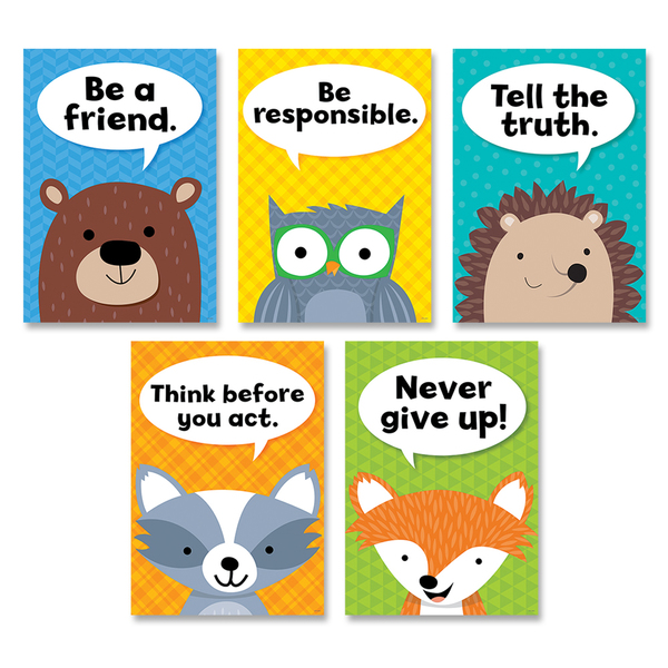 Creative Teaching Press Woodland Friends Character Traits Inspire U™ Poster Pack, 5 Pieces 8697